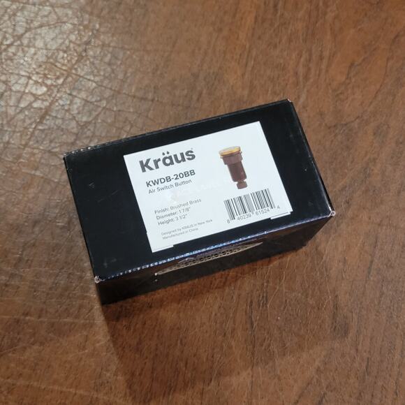 KRAUS KWDB-20BB Garbage Disposal Air Switch Button Brushed brass New - Picture 6 of 7